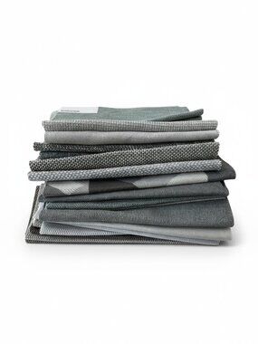 20 Designer Upholstery Fabric Remnants Gray | Quilting Squares Craft Textile